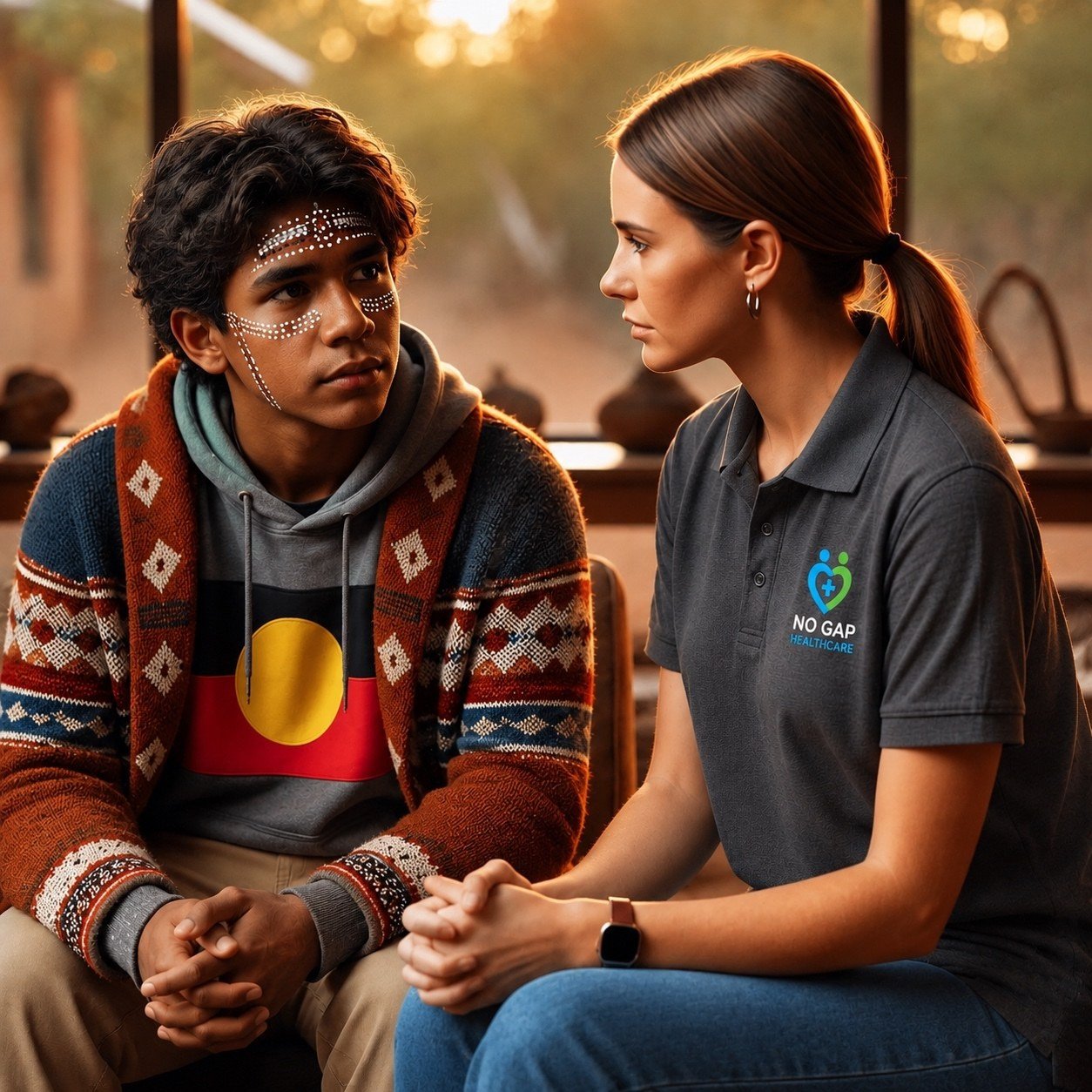 Mental health support conversation with Nogap Healthcare worker