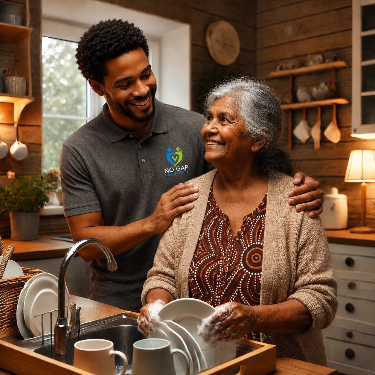 Domestic assistance support with Nogap Healthcare worker